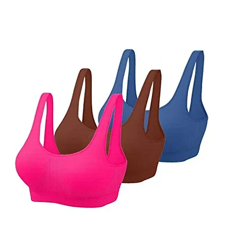 Women's Wire Free Sports Bra-Pack of 3