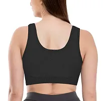 Firstwish Women's Cotton Non Padded Non-Wired Sports Bra (MEGANTABLACKBABYPINKAIR.03_Black  BabyPink_Free Size)-thumb4