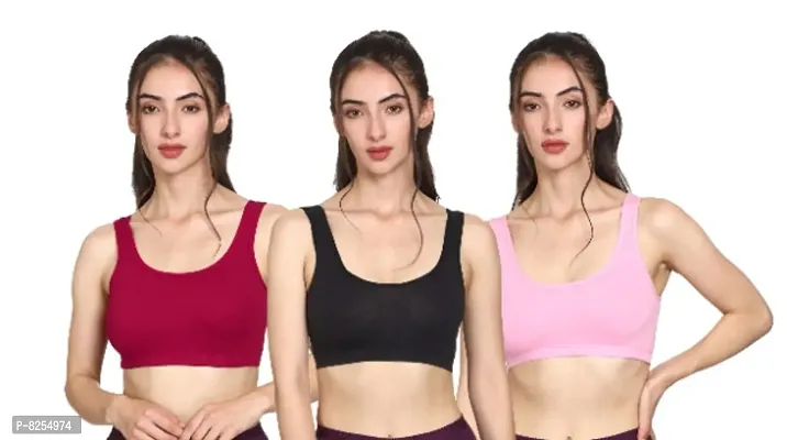 Buy Stylish Fancy Cotton Solid Bras For Women Pack Of 3 Online In India At Discounted  Prices