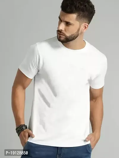 Reliable Polyester Solid Tshirt For Men-thumb0