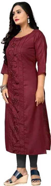 S9U Designer Embroidery Work Cotton Blend Kurti  Kurta-thumb1