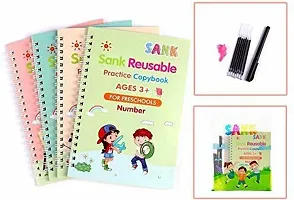 4 Pcs Set Reusable Handwriting Practice Magic Writing Book For Kids-thumb1