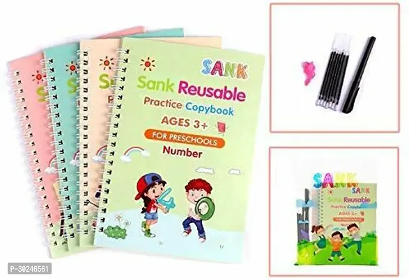 4 Pcs Set Reusable Handwriting Practice Magic Writing Book For Kids-thumb2