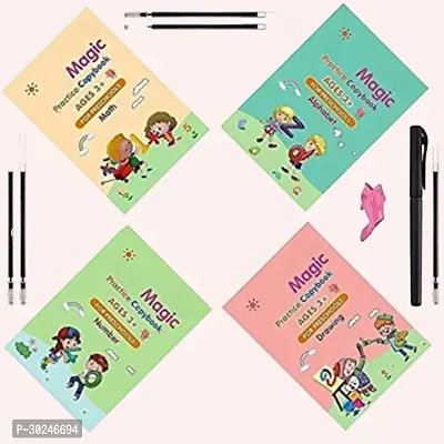 4 Pcs Set Reusable Handwriting Practice Magic Writing Book For Kids-thumb0