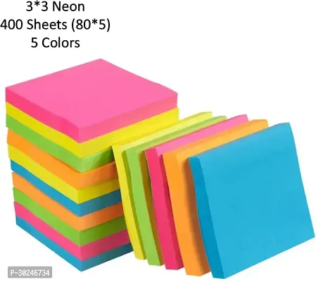 Magical Post It 400 Sheets Fluorescent Paper Self Adhesive Bookmarks Sticks-thumb0