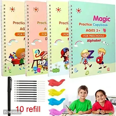 Reusable Book Sets Kids Children Print Hand Writing Books Calligraphy Tracing Magic Practice Copybooks Set With Pen