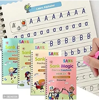 4Pcs/Set Magic Practice Copybook With English Language Printing Calligraphy Word Book Best Gift For Child-thumb0