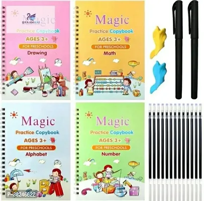 Reusable Book Sets Kids Children Print Hand Writing Books Calligraphy Tracing Magic Practice Copybooks Set With Pen-thumb2