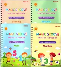 Reusable Book Sets Kids Children Print Hand Writing Books Calligraphy Tracing Magic Practice Copybooks Set With Pen-thumb1