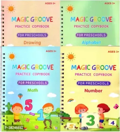 Reusable Book Sets Kids Children Print Hand Writing Books Calligraphy Tracing Magic Practice Copybooks Set With Pen-thumb2