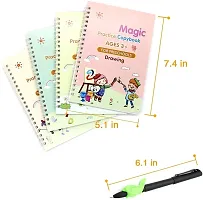 4Pcs/Set Reusable Handwriting Calligraphy Book Magic Practice Copybook For Kids Child Book Printing-thumb1