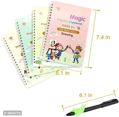 4Pcs/Set Reusable Handwriting Calligraphy Book Magic Practice Copybook For Kids Child Book Printing-thumb2