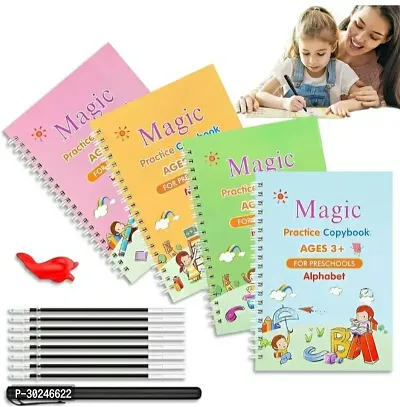 Reusable Book Sets Kids Children Print Hand Writing Books Calligraphy Tracing Magic Practice Copybooks Set With Pen-thumb0