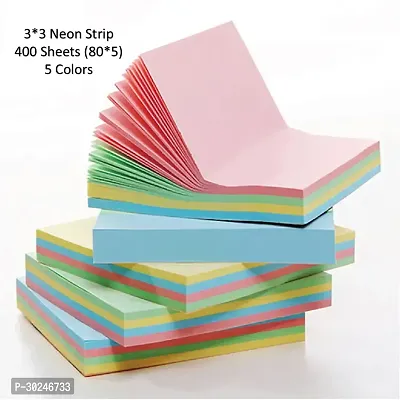 Sticky Notes 3X3 Inch Post It Note Pad 5 Colors Notepaper- 400 Sheets