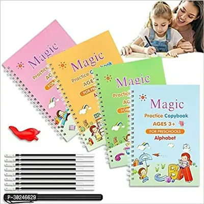 4Pcs/Set Magic Practice Copybook With English Language Printing Calligraphy Word Book Best Gift For Child-thumb0