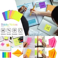 Super Sticky Notes, 2X Sticking Power, 3X3 Inch (Neon Colour) Fluorescent Paper-thumb2