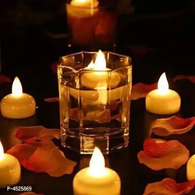 Diwali Reusable Water Floating Smokeless Tealight Led Candles(White, Pack of 9)-thumb3