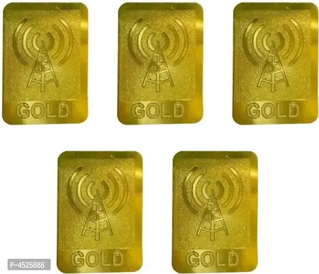 Anti Radiation Gold Sticker forLaptop, Phone, Tablet, Television, Mobile, PC, Generic (Pack of 5)-thumb0