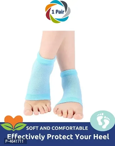 1 Pair AirSoft Vented Moisturizing Gel Heel Socks - Skin softening foot care treatment socks for Cracked heels, Dry feet, Foot calluses, Rough heel socks