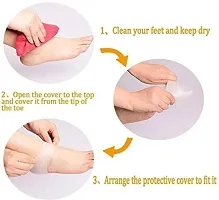 AirSoft Heel Socks Protector For Heel Anti-Crack Set, Anti Chapped, Crust, Rough, Heel Swelling, Pain Relief Heel Support Problems of Corn, Callus, Bunion (Free Size, 1 Pair)-thumb1