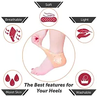 AirSoft Heel Socks Protector For Heel Anti-Crack Set, Anti Chapped, Crust, Rough, Heel Swelling, Pain Relief Heel Support Problems of Corn, Callus, Bunion (Free Size, 1 Pair)-thumb4