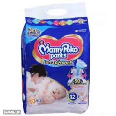 MamyPoko Baby Pants Extra Absorb S52, Pack of 50 Mamy Poko Small Size Diaper