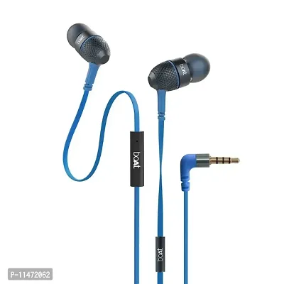 Boat earphone wired earphone high bass sound blue-thumb0