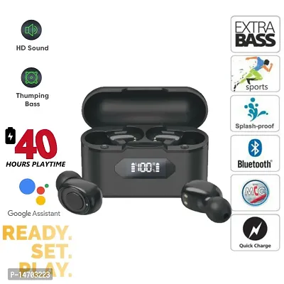 Enacfire Bluetooth Earbuds with 20 hours play time and Digital Display Charging Case Bluetooth Headset-thumb0