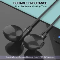 Aroma NB119D Dream 60 Hours Playing Time Fast Charging Bluetooth Neckband Earphone Bluetooth Headset  (Black, Silver, In the Ear)-thumb1