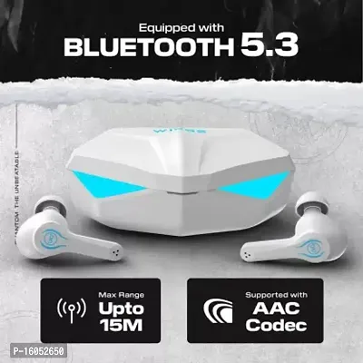 Wings Phantom Wireless Earbuds with 50ms Low Latency Game mode 5.3 Bluetooth Headset  (White, True Wireless)-thumb0