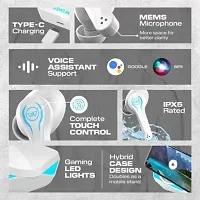 Wings Phantom Wireless Earbuds with 50ms Low Latency Game mode 5.3 Bluetooth Headset  (White, True Wireless)-thumb1