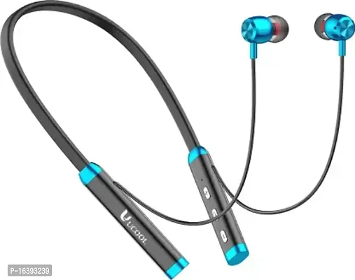 Ucool Nexa 100 Hours Playtime Bluetooth Wireless Neckband headphones Earphone Bluetooth Headset  (Black, Teal Green, In the Ear)-thumb0