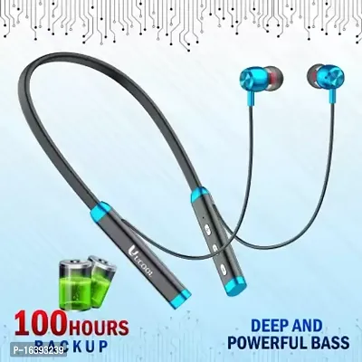 Ucool Nexa 100 Hours Playtime Bluetooth Wireless Neckband headphones Earphone Bluetooth Headset  (Black, Teal Green, In the Ear)-thumb5