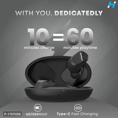 Hoppup Sync Bluetooth 5.1 Truly Wireless In Ear Earbuds With 30 Hours Total Playtime With Case, Type-C Fast Charging, Ipx4 Water  Dust Resistance,-thumb0