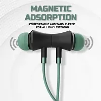 Aroma NB119B Badshah 60 Hours Playing Time Fast Charging Bluetooth Neckband Earphone Bluetooth Headset  (Green, In the Ear)-thumb1