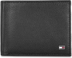 Men Formal Black Genuine Leather Wallet - Regular Size  (4 Card Slots)-thumb1