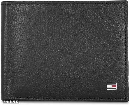 Men Formal Black Genuine Leather Wallet - Regular Size  (4 Card Slots)-thumb2
