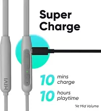 Mivi Collar D25 Earphones with fast charge, 24Hours playtime, Powerful Bass Bluetooth Headset  (Green, In the Ear)-thumb4