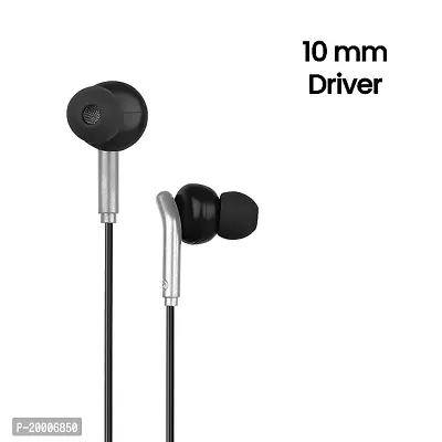 ZEBRONICS Zeb-Bro in Ear Wired Earphones with Mic, 3.5mm Audio Jack, 10mm Drivers, Phone/Tablet Compatible(Black)-thumb5