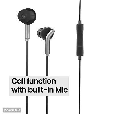 ZEBRONICS Zeb-Bro in Ear Wired Earphones with Mic, 3.5mm Audio Jack, 10mm Drivers, Phone/Tablet Compatible(Black)-thumb2
