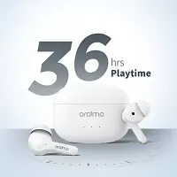 ORAIMO FreePods 3 in Ear TWS Earbuds,36Hrs Playtime ,4-mic ENC Noise Cancelling Bluetooth Headset  (White, True Wireless)-thumb1