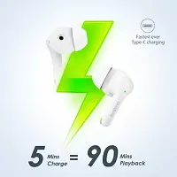 ORAIMO FreePods 3 in Ear TWS Earbuds,36Hrs Playtime ,4-mic ENC Noise Cancelling Bluetooth Headset  (White, True Wireless)-thumb2