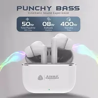 Aroma NB140 Galaxy 50 Hours* Playtime, Deep Bass, Fast Charging True Wireless Earbuds Bluetooth Headset  (White, True Wireless)-thumb3