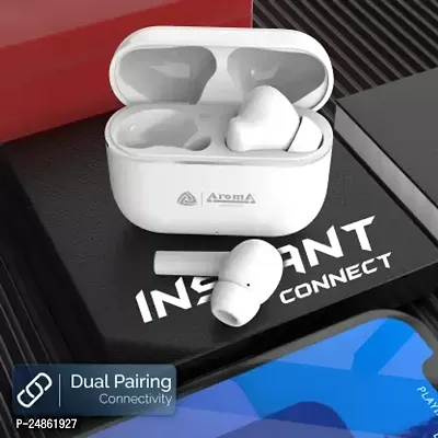 Aroma NB140 Galaxy 50 Hours* Playtime, Deep Bass, Fast Charging True Wireless Earbuds Bluetooth Headset  (White, True Wireless)-thumb5