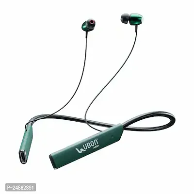 Ubon Classo Series CL-380 with In-built Mic , Upto 24 Hours Playtime Wireless v5.0 Bluetooth Headset  (Green, In the Ear)-thumb0