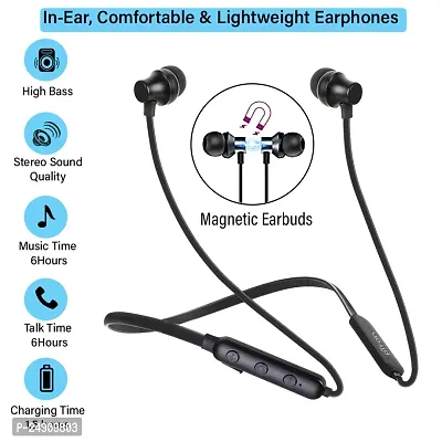 pTron InTunes Lite High Bass In-Ear Wireless Headphones with Mic - (Black)-thumb3