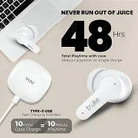 truke Buds S2 Lite True Wireless Made in India Earbuds with MEMS Quad-Mic ENC, 48H Playtime, 10mm Real Titanium Speaker, Gaming Mode, Type-C Fast Charge, AAC Codec, BT 5.1, IPX4 (White)-thumb2