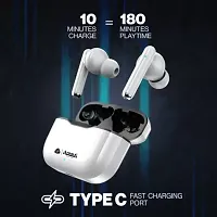 Aroma NB132 Graph 48 Hours Playing Time TWS Earbuds With 45 Ms Low Latency Bluetooth Gaming Headset  (White, True Wireless)-thumb1