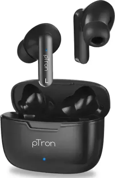 PTron Basspods P81 TWS Earbuds, 32H Playtime, Deep Bass, Stereo Calls, BT5.1, Type-C Bluetooth Headset  (Black, In the Ear)