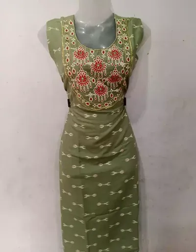 Stylish A Line Cotton Silk Printed Kurtis